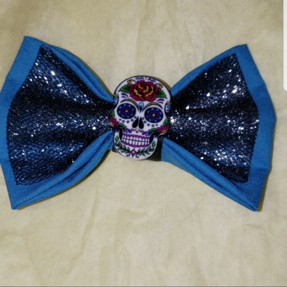 Day of the Dead Sugar Skull RockABilly Hair Bow
